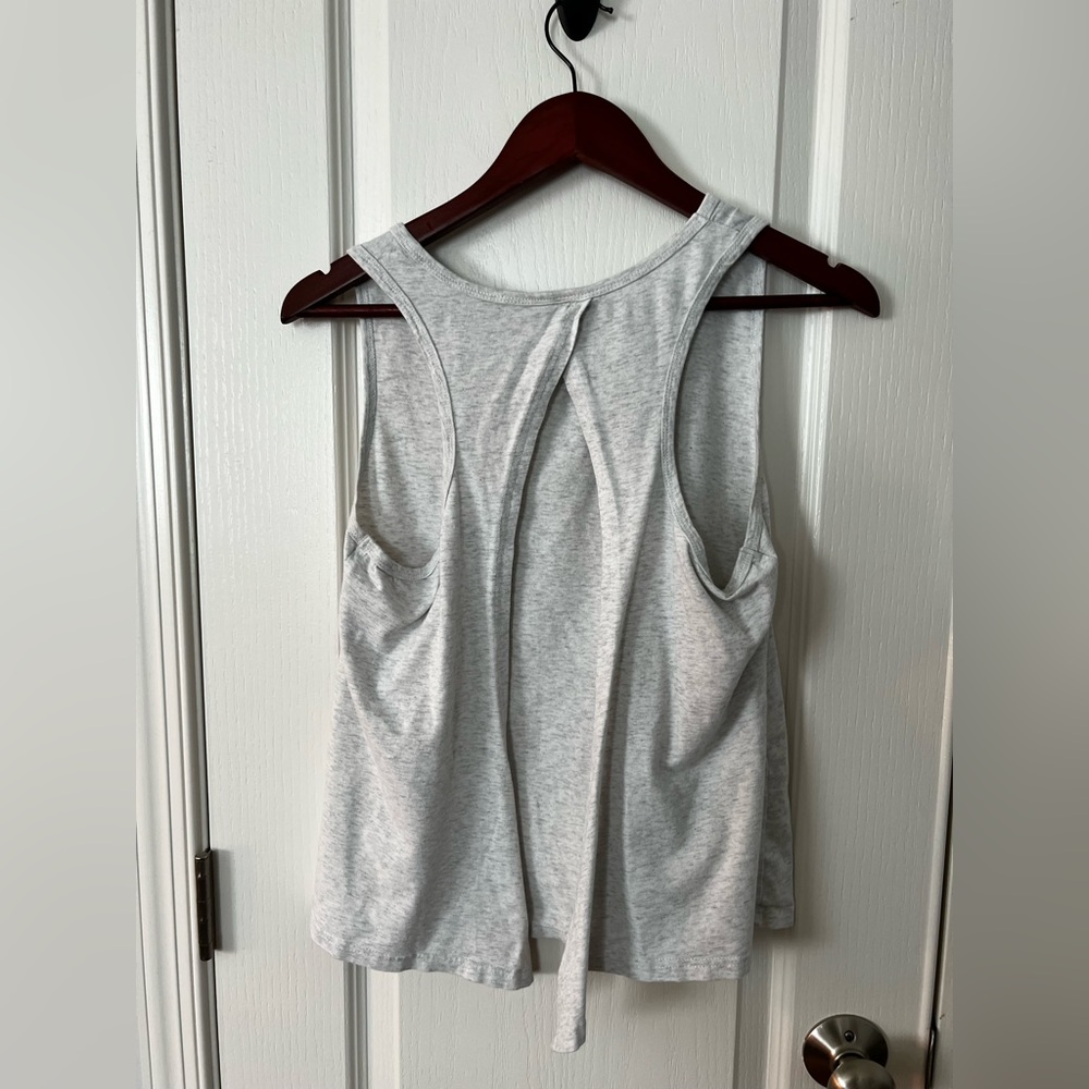 Grey Cotton Tie-Back Tank